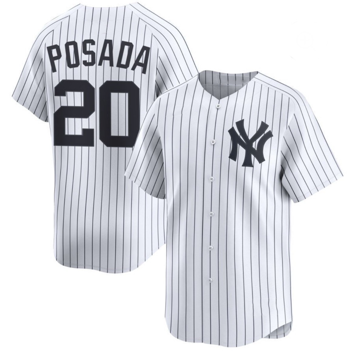 New York Yankees #20 Jorge Posada White HeidiMiller Cool Base Stitched Jersey