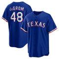 Texas Rangers #48 Jacob deGrom Royal HeidiMiller Cool Base Stitched Jersey