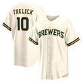 Milwaukee Brewers #10 Sal Frelick Cream HeidiMiller Home Replica Player Jersey