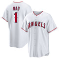 Los Angeles Angels #1 Dad White HeidiMiller Home Replica Jersey