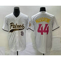 San Diego Padres #44 Joe Musgrove White HeidiMiller Pinstripe 2023 City Connect Cool Base Stitched Jersey 2