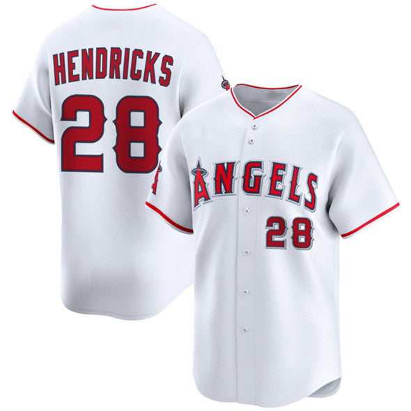 Los Angeles Angels #28 Kyle Hendricks White HeidiMiller 2024 Home Limited Stitched Jersey
