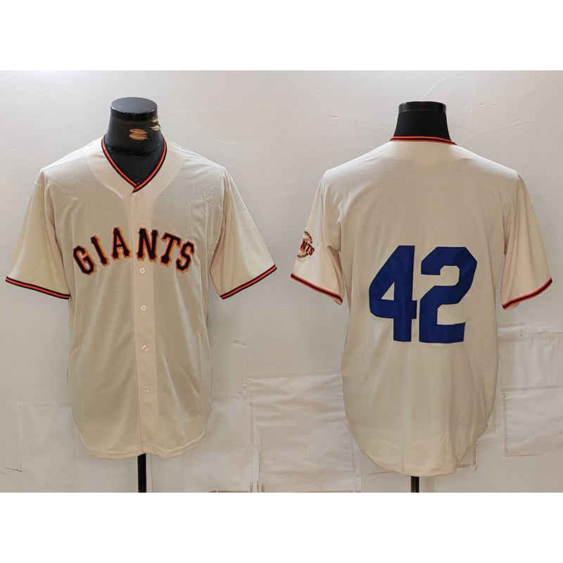San Francisco Giants #42 Jackie Robinson Cream HeidiMiller Limited Stitched Cool Base Jersey