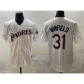 San Diego Padres #31 Dave Winfield White HeidiMiller Throwback With Patch Cool Base Stitched Jersey
