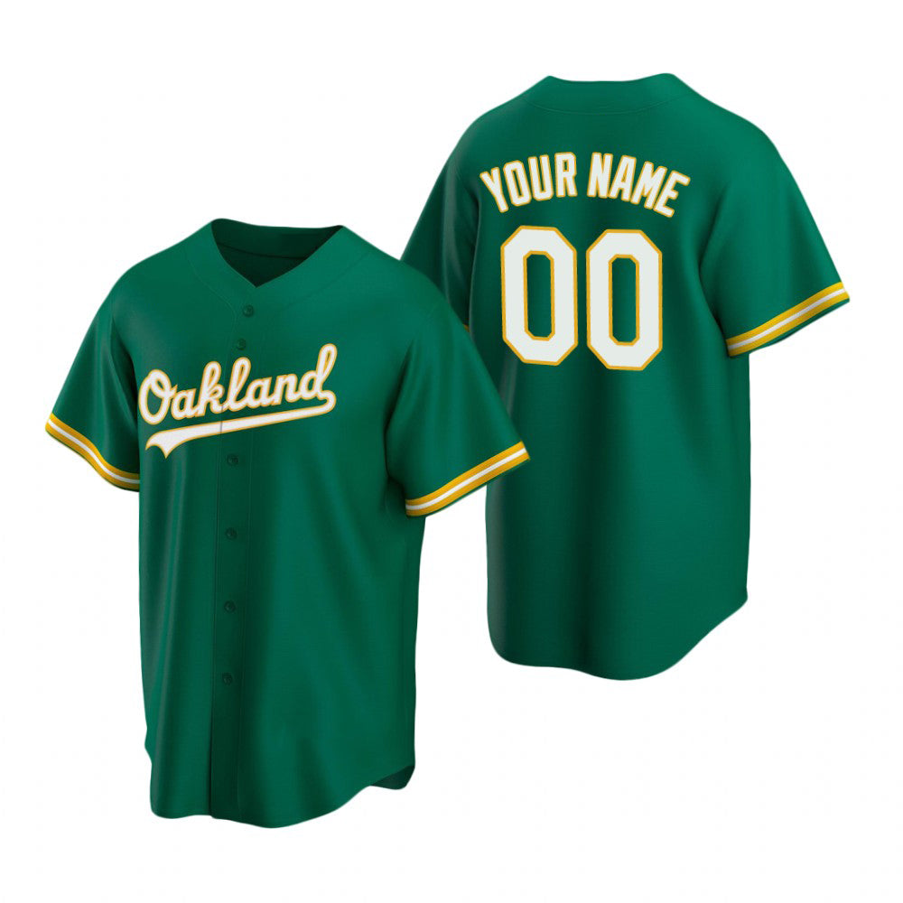 Custom Oakland Athletics Green HeidiMiller Stitched Cool Base Jersey