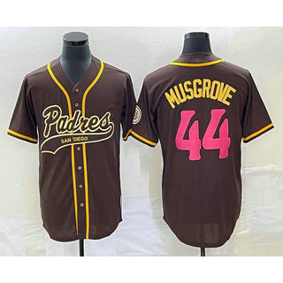 San Diego Padres #44 Joe Musgrove Brown HeidiMiller NEW 2023 City Connect Cool Base Stitched Jersey 2