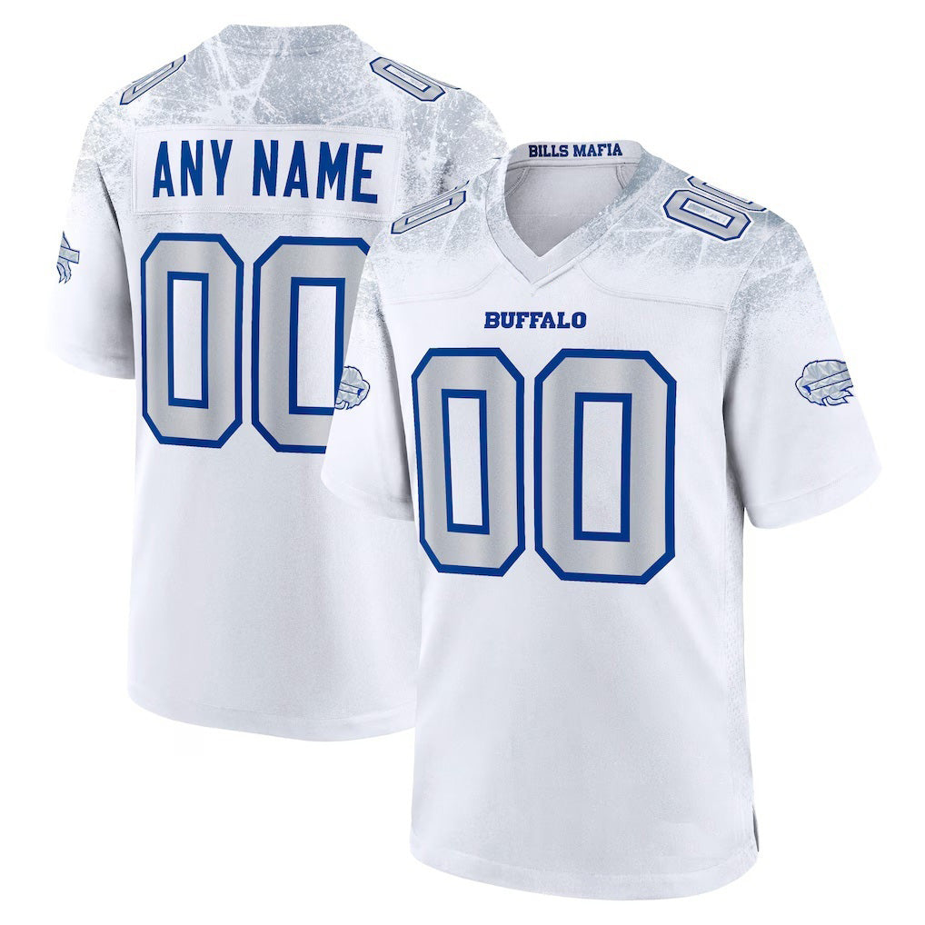 Custom B.Bills White HeidiMiller 2025 Rivalries Collection Game Jersey