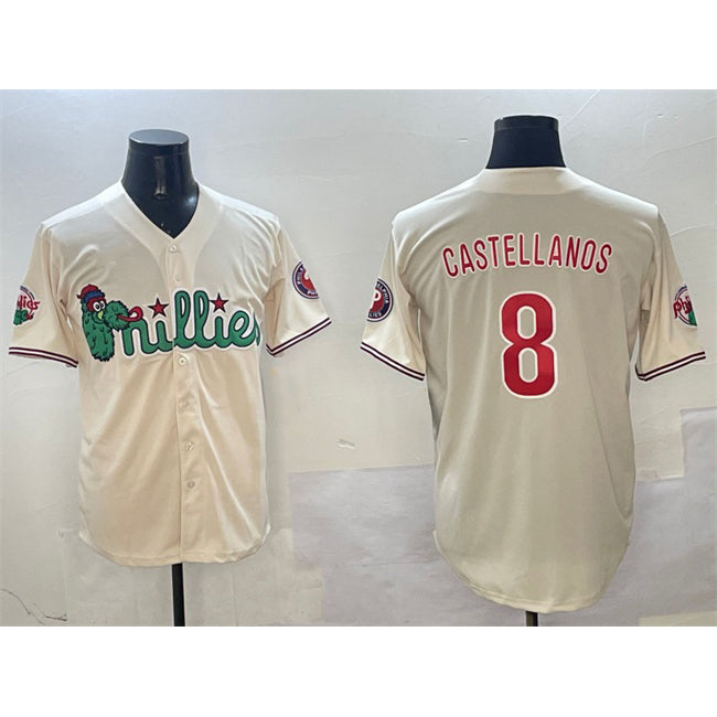 Philadelphia Phillies #8 Nick Castellanos Cream HeidiMiller Phanatic Limited Stitched Jersey