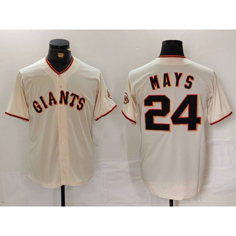 San Francisco Giants #24 Willie Mays Cream HeidiMiller 2024 Home Limited Stitched Jersey