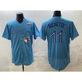 Toronto Blue Jays #11 Bo Bichette Blue HeidiMiller 2025 World Series Flex Base Stitched Jersey