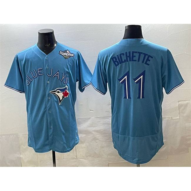 Toronto Blue Jays #11 Bo Bichette Blue HeidiMiller 2025 World Series Flex Base Stitched Jersey