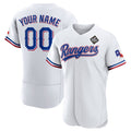Custom Texas Rangers Active Player White HeidiMiller 2023 World Series Flex Base Stitched Jersey