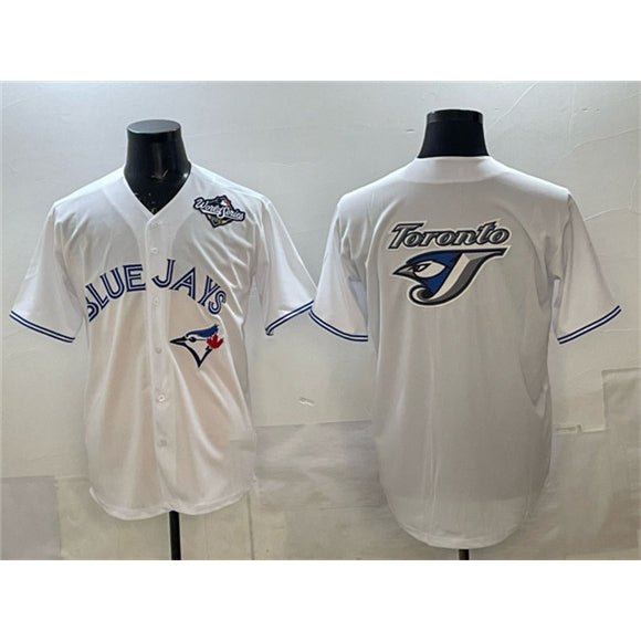 Toronto Blue Jays Team Big Logo White HeidiMiller 2025 World Series Home Cool Base Stitched Jersey