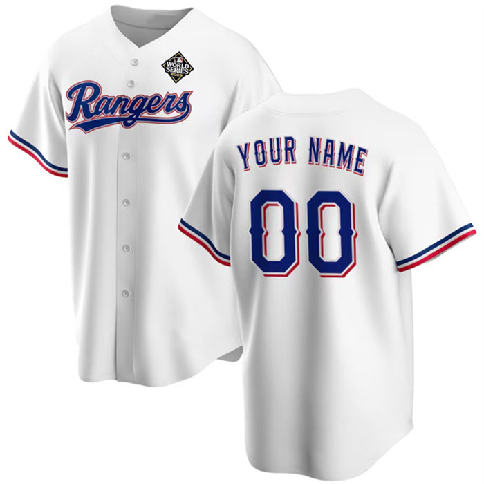 Custom Texas Rangers Active Player White HeidiMiller 2023 World Series Stitched Jersey