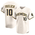 Milwaukee Brewers #10 Sal Frelick Cream HeidiMiller Home Limited Player Jersey