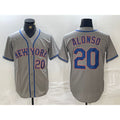 New York Mets #20 Pete Alonso Grey HeidiMiller Stitched Jersey