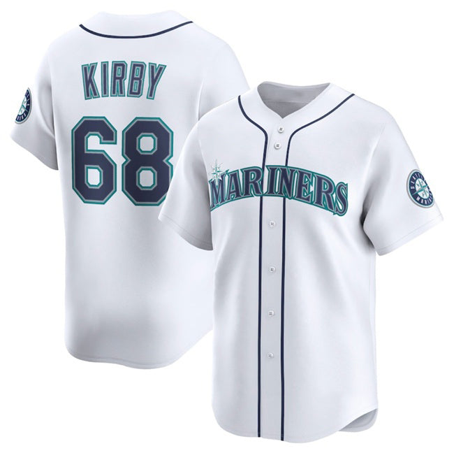 Seattle Mariners #68 George Kirby White HeidiMiller Home Limited Stitched Jersey