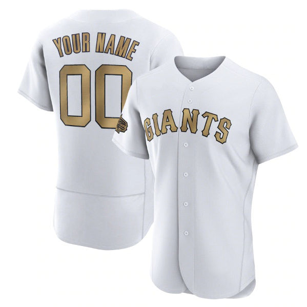 Custom San Francisco Giants Active Player White HeidiMiller 2022 All-Star Flex Base Stitched Jersey