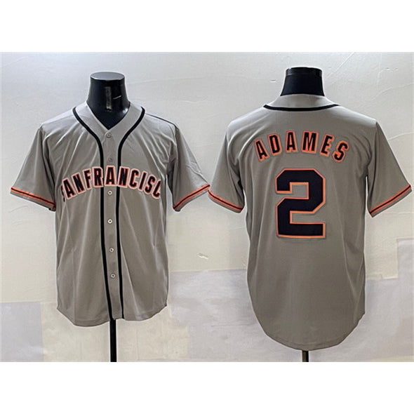 San Francisco Giants #2 Willy Adames Gray HeidiMiller Cool Base Stitched Jersey 2