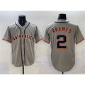San Francisco Giants #2 Willy Adames Gray HeidiMiller Cool Base Stitched Jersey 2