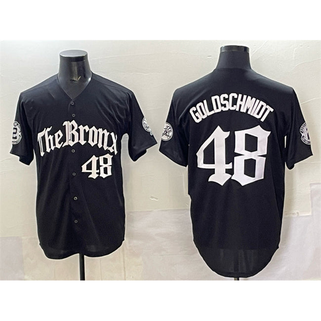 New York Yankees #48 Paul Goldschmidt Black HeidiMiller 'Gothic Legacy Edition' Vapor Premier Limited Stitched Jersey
