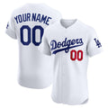 Custom Los Angeles Dodgers White HeidiMiller Home Elite Sponsor Patch Jersey