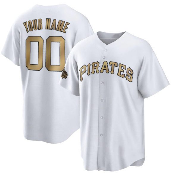 Custom Pittsburgh Pirates Active Player White HeidiMiller 2022 All-Star Cool Base Stitched Jersey