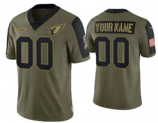 Custom A.Cardinals Olive HeidiMiller ACTIVE PLAYER 2021 Salute To Service Limited Stitched Jersey