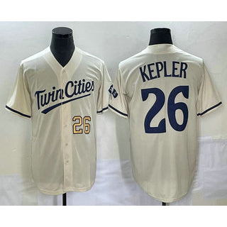 Minnesota Twins #26 Max Kepler Number Cream HeidiMiller 2022 City Connect Cool Base Stitched Jersey