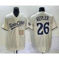 Minnesota Twins #26 Max Kepler Number Cream HeidiMiller 2022 City Connect Cool Base Stitched Jersey