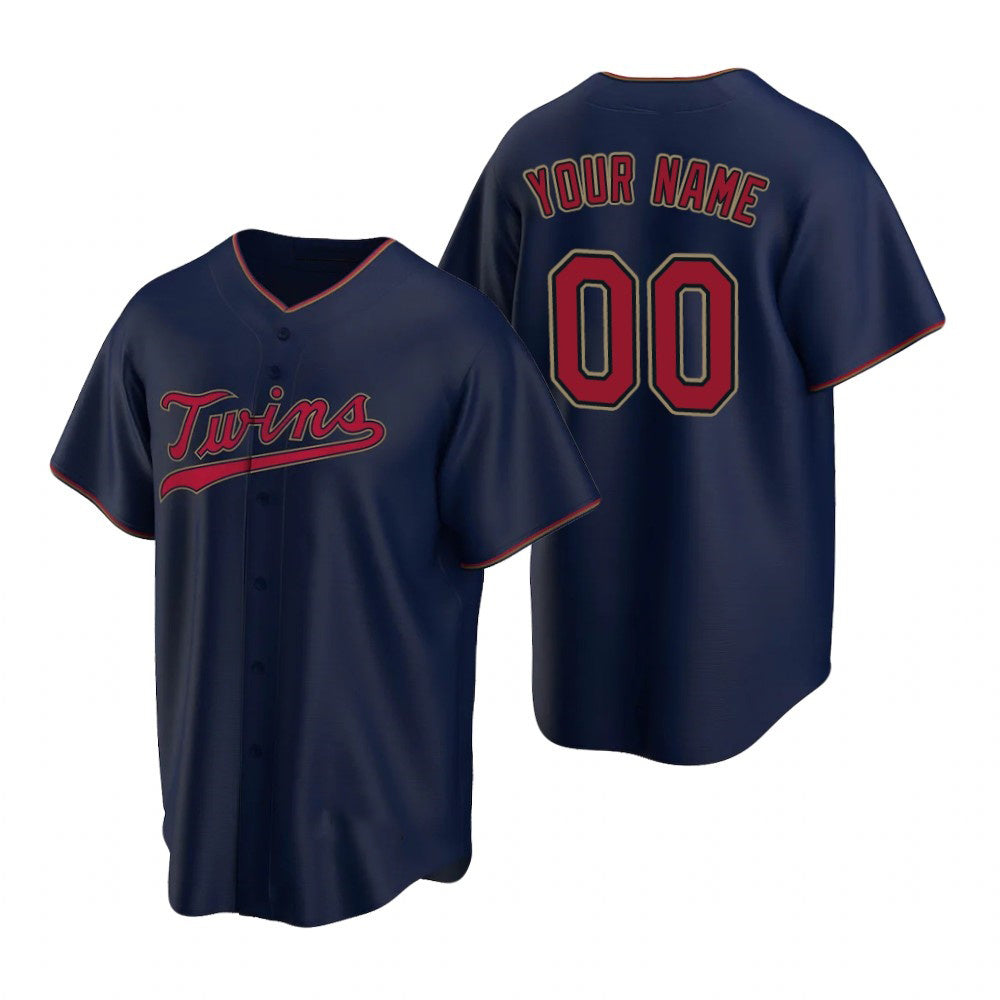 Custom Minnesota Twins Navy HeidiMiller 2020 Stitched Cool Base Jersey