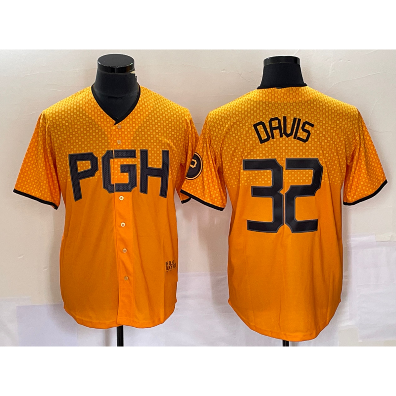 Pittsburgh Pirates #32 Henry Davis Yellow HeidiMiller 2023 City Connect Stitched Jersey 2