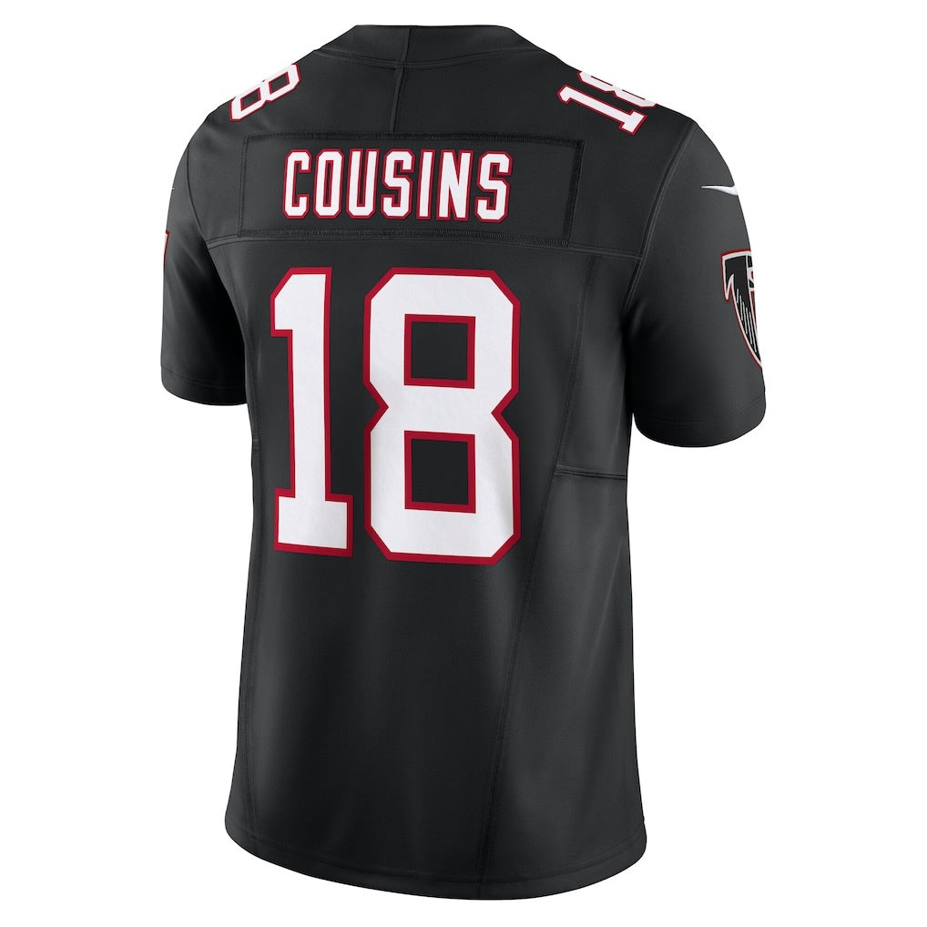 A.Falcons #18 Kirk Cousins Black HeidiMiller Vapor F.U.S.E. Limited Jersey 2