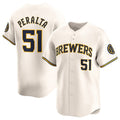 Milwaukee Brewers #51 Freddy Peralta Cream HeidiMiller Limited Stitched Jersey