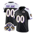 Custom B.Ravens Active Player Black White HeidiMiller 2023 F.U.S.E With Patch Throwback Vapor Limited Stitched Jersey