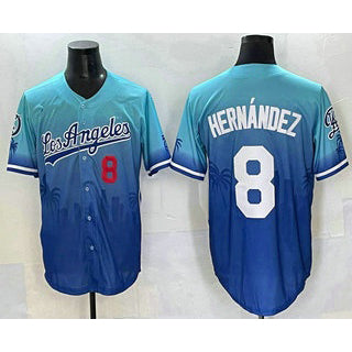 Los Angeles Dodgers #8 Enrique Hernandez Blue HeidiMiller 2025 City Connect Limited Stitched Jersey