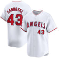 Los Angeles Angels #43 Patrick Sandoval White HeidiMiller Home Limited Stitched Jersey