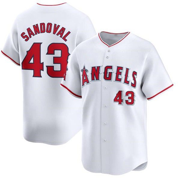 Los Angeles Angels #43 Patrick Sandoval White HeidiMiller Home Limited Stitched Jersey