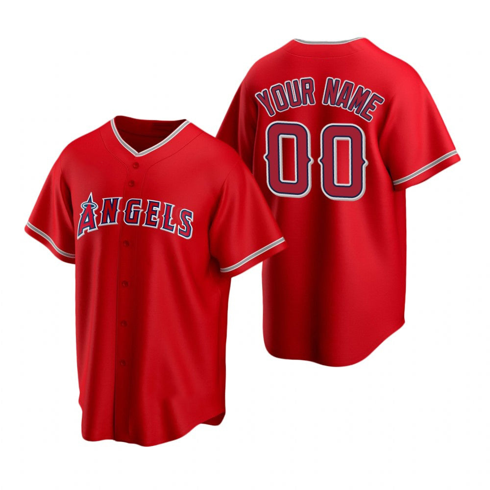 Custom Los Angeles Angels Red HeidiMiller Stitched Cool Base Jersey