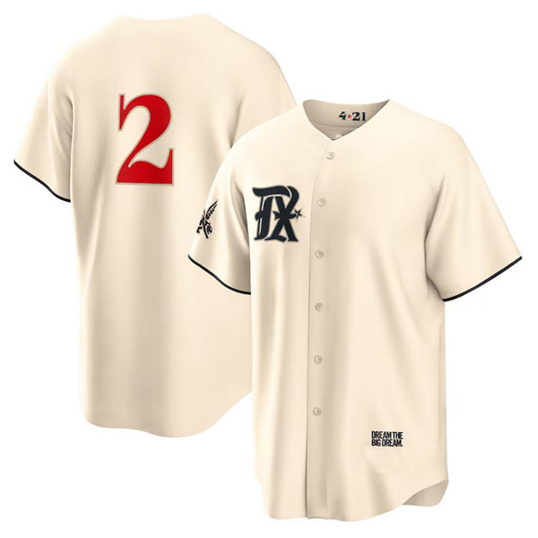 Texas Rangers #2 Marcus Semien Cream HeidiMiller 2023 City Connect Cool Base Stitched Jersey