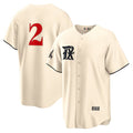 Texas Rangers #2 Marcus Semien Cream HeidiMiller 2023 City Connect Cool Base Stitched Jersey
