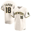 Milwaukee Brewers #18 Vinny Capra Cream HeidiMiller 2025 Limited Stitched Jersey