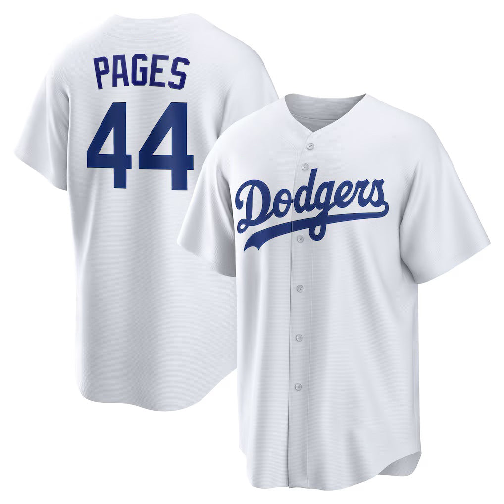 Los Angeles Dodgers #44 Andy Pages White HeidiMiller Home Replica Jersey