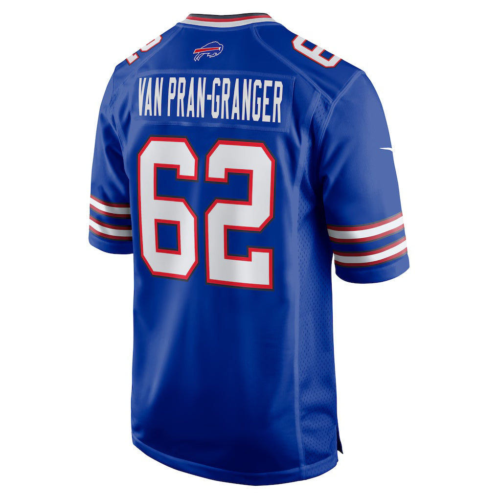 B.Bills #62 Sedrick Van Pran-Granger Royal HeidiMiller Game Jersey