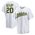 Oakland Athletics #20 Zack Gelof White HeidiMiller Home Replica Jersey