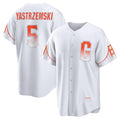 San Francisco Giants #5 Mike Yastrzemski White HeidiMiller 2021 City Connect Cool Base Jersey