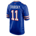 B.Bills #11 Mitchell Trubisky Royal HeidiMiller Game Jersey