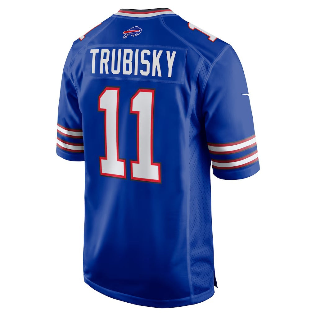 B.Bills #11 Mitchell Trubisky Royal HeidiMiller Game Jersey