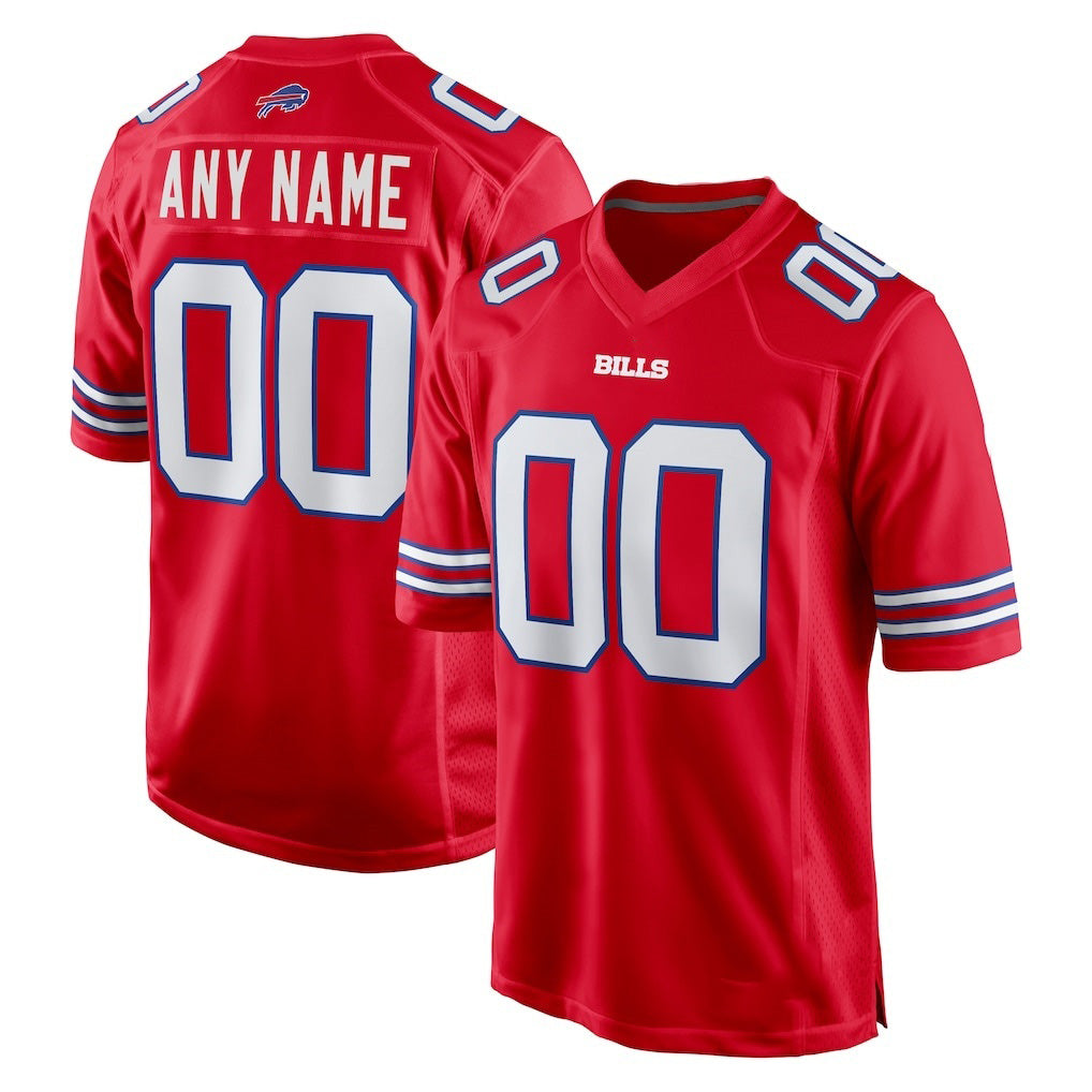 Custom B.Bills Red HeidiMiller Alternate Game Jersey