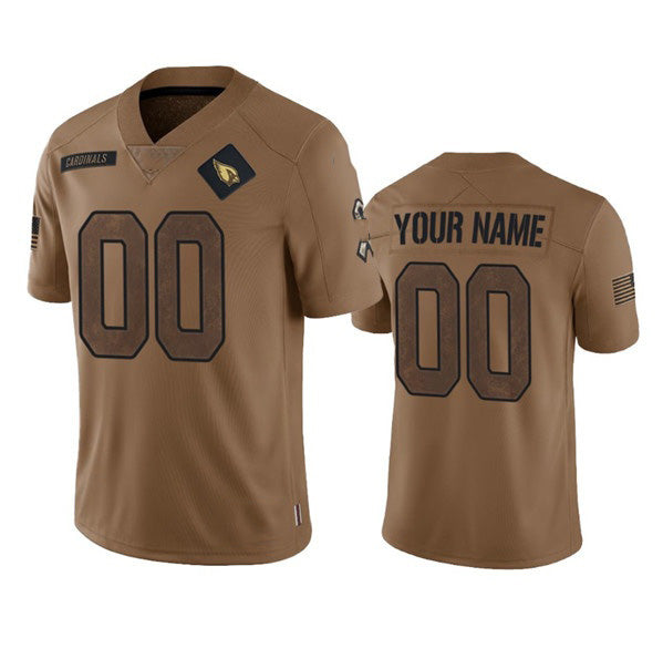 Custom A.Cardinals Active Player 2023 Brown HeidiMiller Salute To Service Limited Stitched Jersey